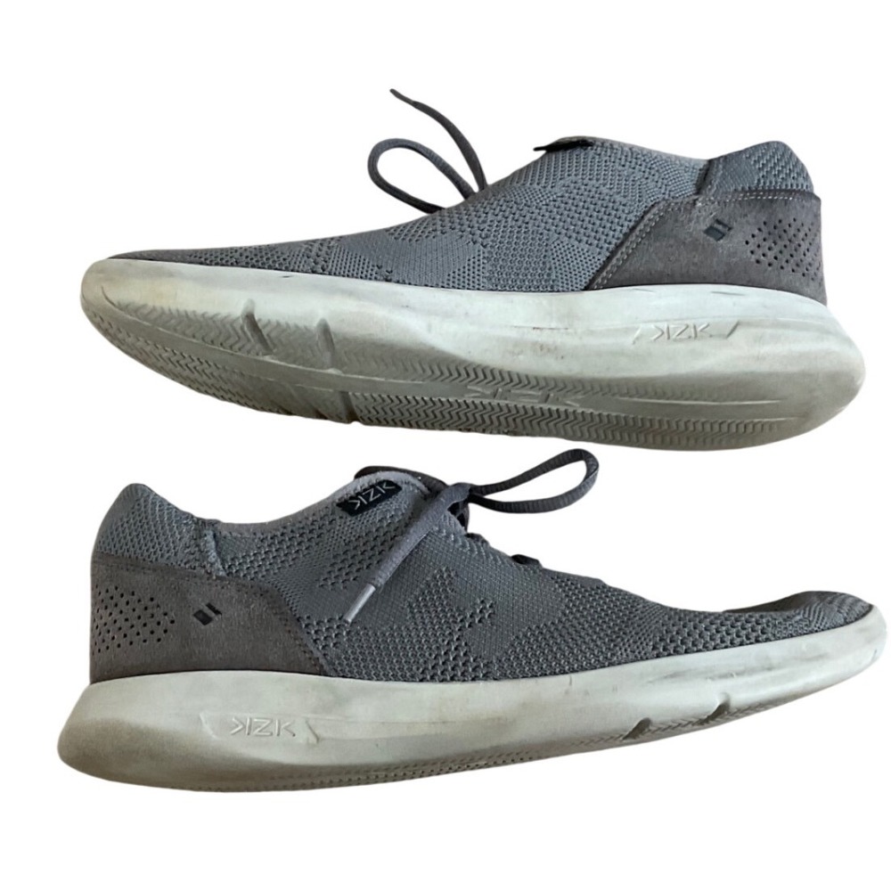Kizik Lima‎ Mens 10.5M Grey Knit Hands-Free Slip On Sneakers L9FC M0420LG
